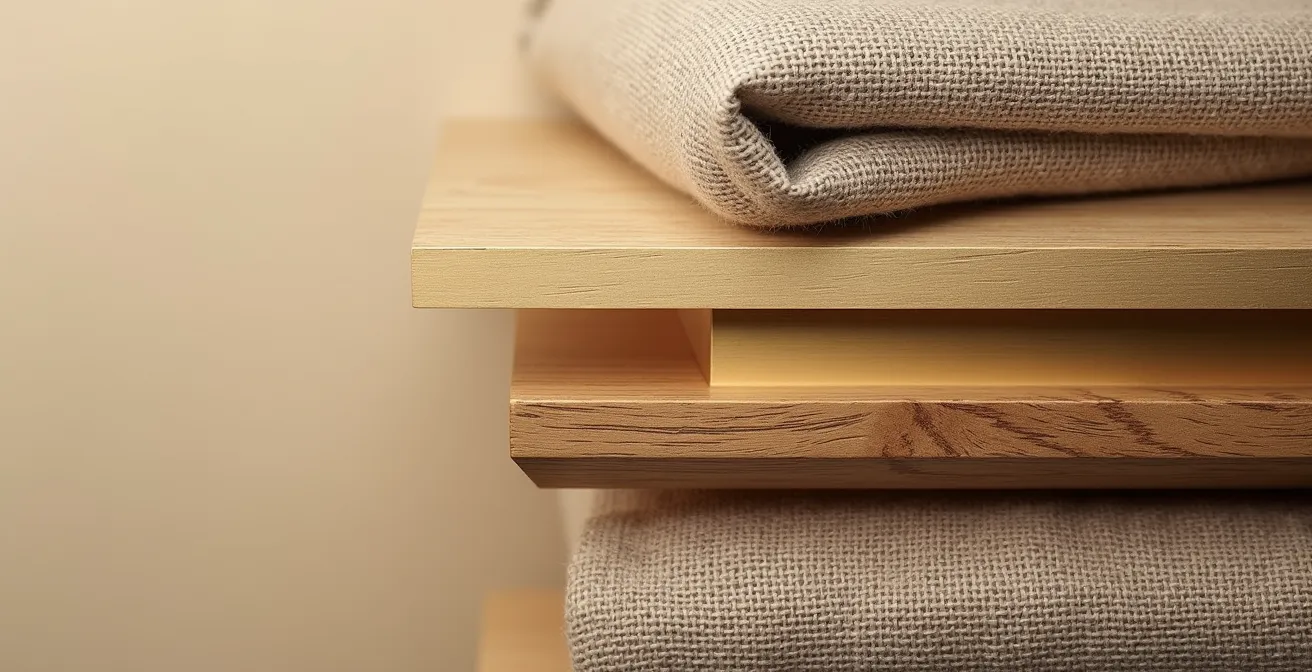 Composition de matériaux naturels créant une harmonie visuelle